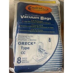 Oreck Type CC 8ct Vacuum Bags Envirocare